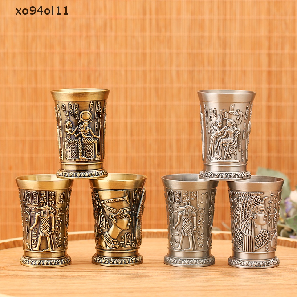 Xo 50ML Gelas Wine Vintage Mesir Pharaoh Tut Grafir Goblet Cocktail Bar Cup OL