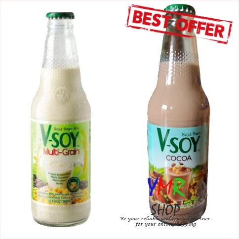 

Terbaru V-Soy Vsoy V Soy Susu Kedelai Soy Milk Coklat Chocolate Cocoa Multi Grain Bottle Botol 300ml