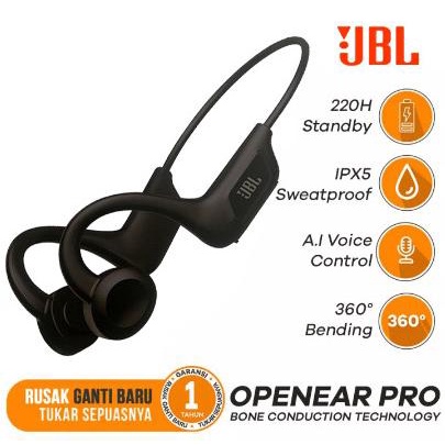 [FREE SHIP]JBL U9 Nirkabel Bone Conduction Earphone BT5.2/IPX55, Low L