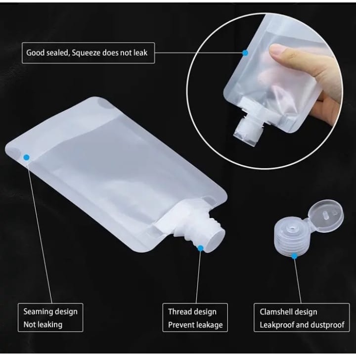 Botol Refill Tempat Sabun Cair botol refill Travel Plastik Fliptop Travel Organizer