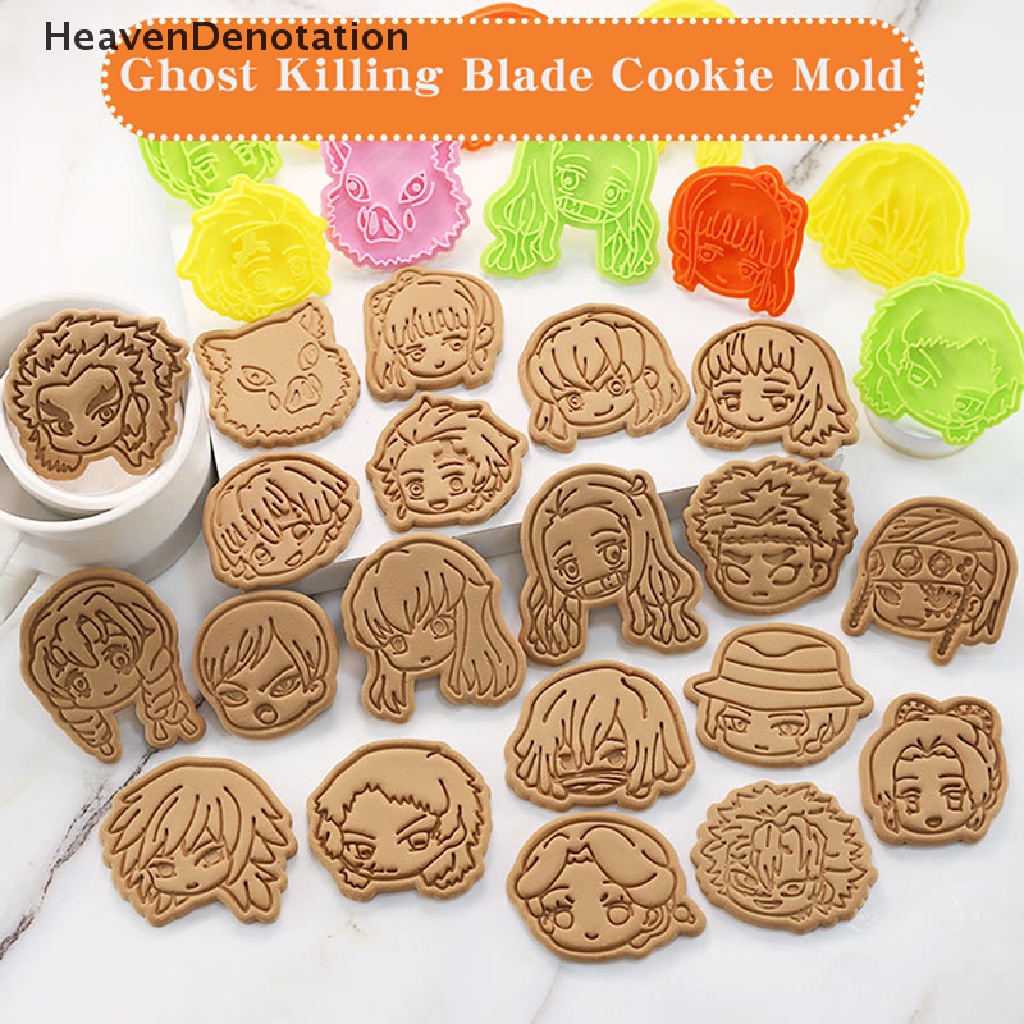 [HeavenDenotation] 8Pcs / Set Biscuit Mold Cartoon Characters Shape Cookie Cutter Cake Decor Tool HDV