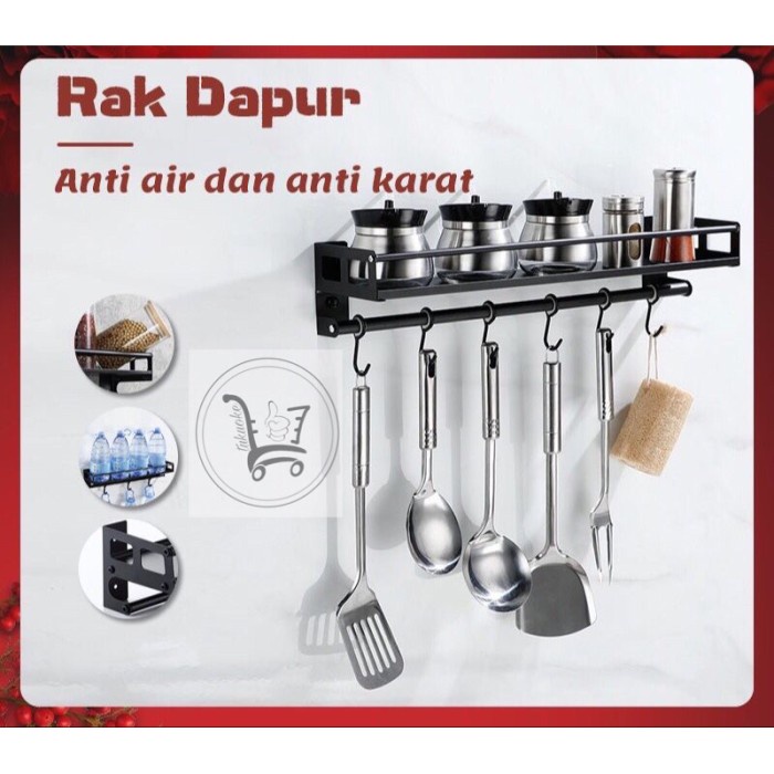 [RAK BUMBU DINDING BESI RAK KITCHEN BUMBU DINDING Dapur Rak