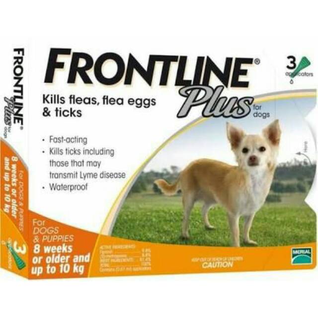 Frontline Plus 100% Original 0.67ml S Small Dog 0-10 kg Puppy Tetes Kutu Anjing
