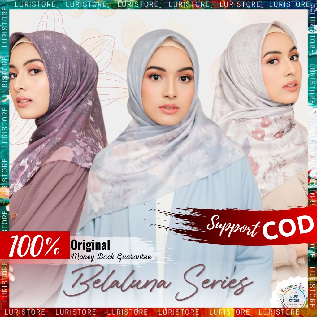 KERUDUNG MY LADY ORI BELALUNA Hijab Jilbab Segi Empat Segiempat Voal Motif Mylady Terbaru Premium