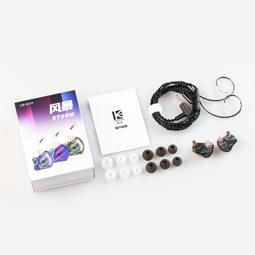 Kbear Storm Single Dynamic Driver In-ear Monitor 2Pin Earphone Kabel HiFi Headphone Jazz Rock Music Headset Sport Fashion Earbud