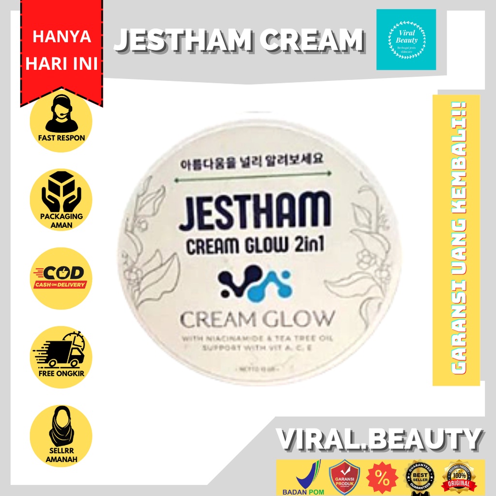 Jestham Cream Glow Wajah 2In1 Korea Original A12