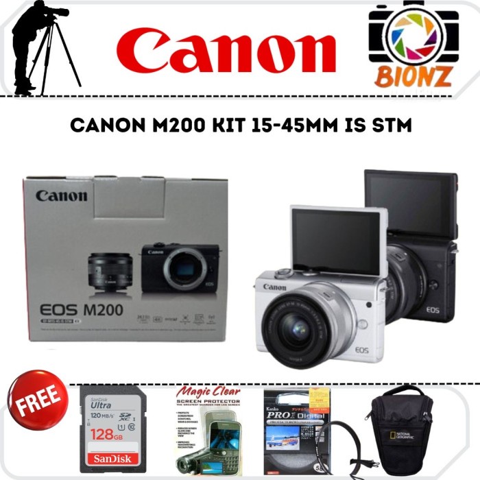 Jual CAMERA CANON M200 KIT 1545MM IS STM Shopee Indonesia