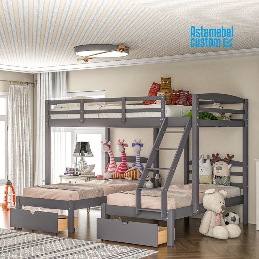 Tempat Tidur Anak / Rangka Dipan Anak Tingkat 3 Tempat Tidur Terbaik