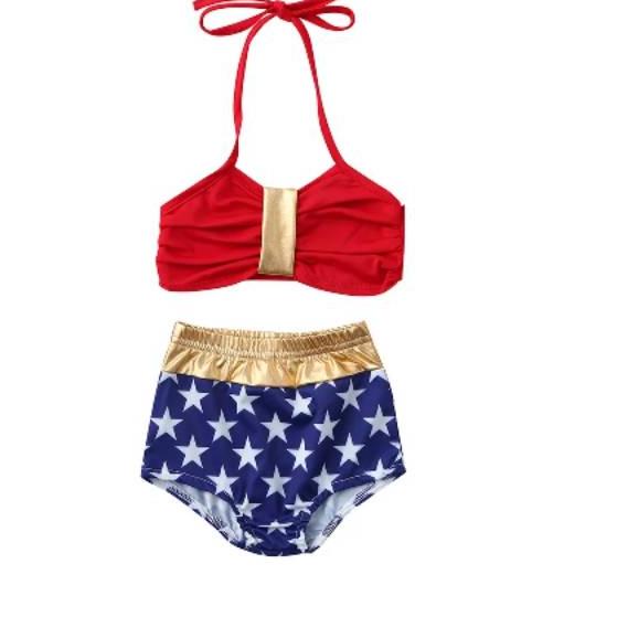 ➦ [0-4th] BIKINI BAYI WONDER WOMAN BAJU RENANG ANAK PEREMPUAN IMPORT ❅