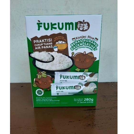 

◌ Fukumi Beras Porang 1 Box Isi 7 Sachet @ 40 gram ✥