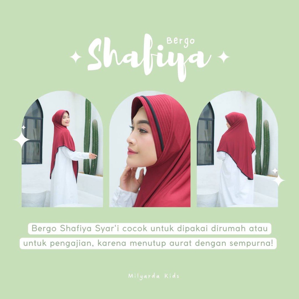 Hijab Bergo Syari Instan Jilbab Bergo Syafia Kerudung Panjang