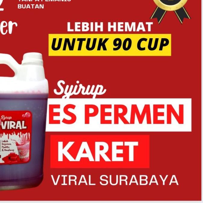 

♤ Syrup Permen Karet Viral Surabaya 2 liter ♠