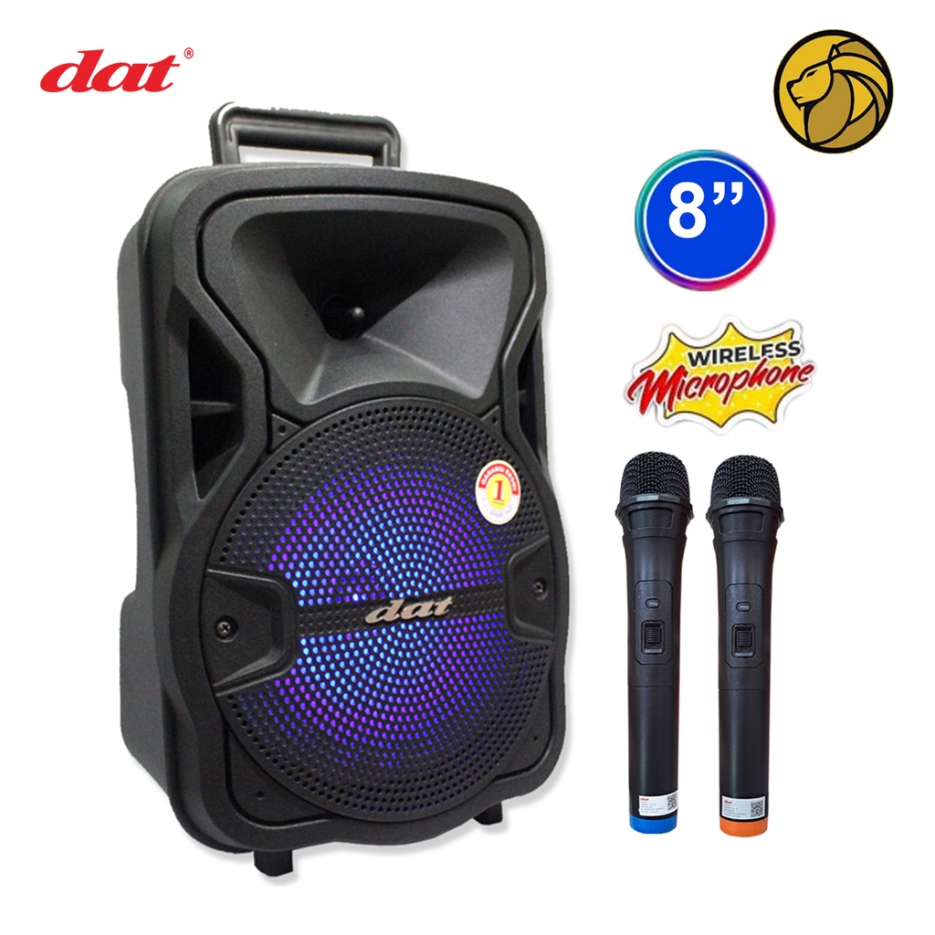 Speaker DAT 8 Inch Bluetooth DT-825 DT-820QD / Speaker Trolley Karaoke