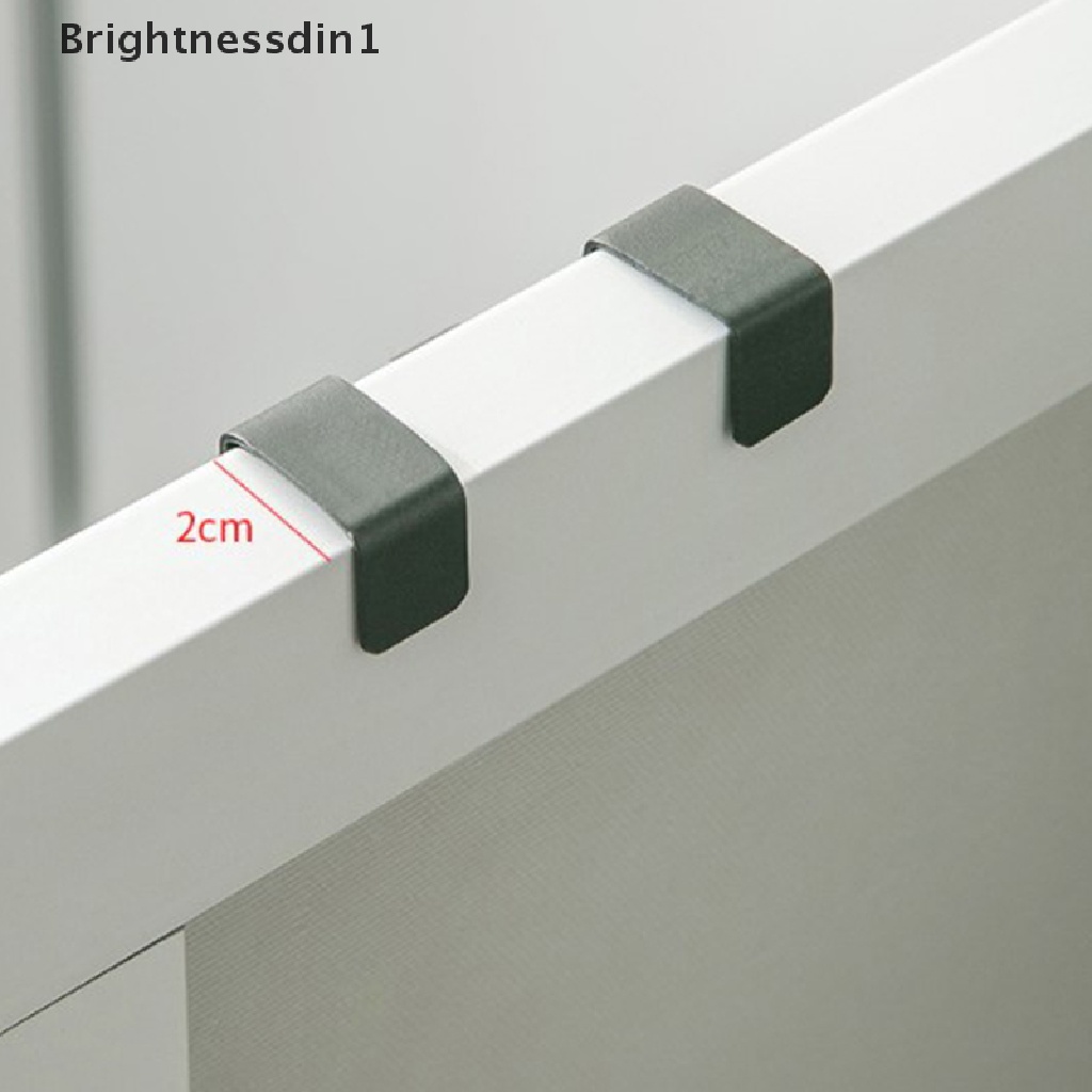 [Brightnessdin1] 2pcs S-Shaped Stainless Steel Hook Belakang Pintu Lemari Dapur Serbaguna Lubang Bebas Pintu Kamar Mandi Belakang Rak Penyimpanan Kunci Organizer Butik