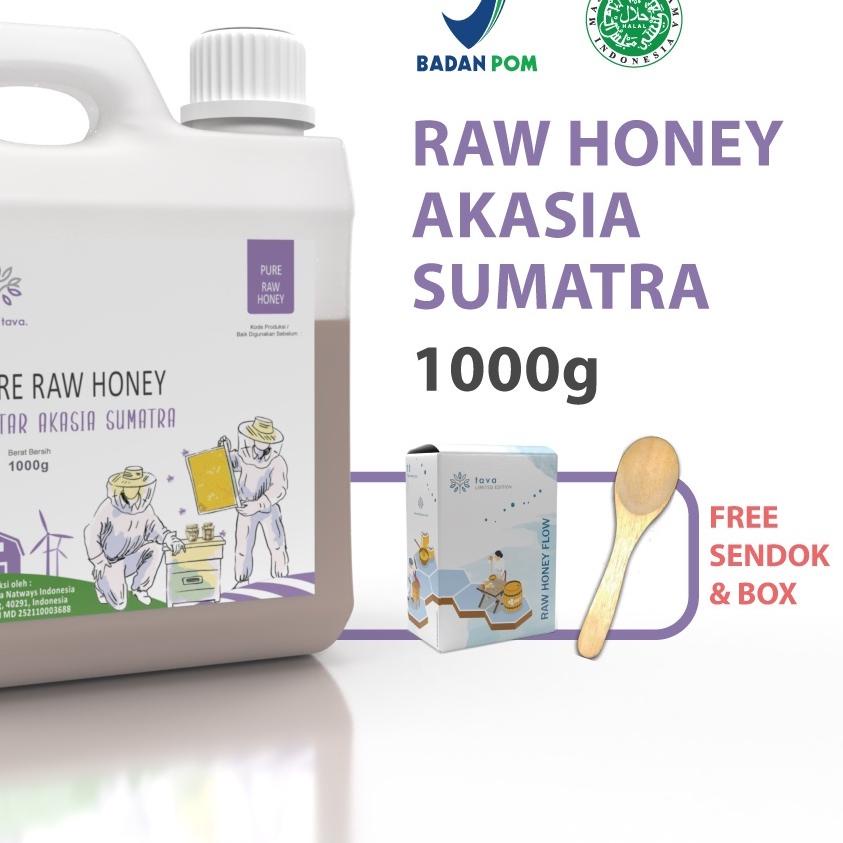 

☑ Murni Asli Tava Nektar Akasia Sumatra 1kg Grade A 100% Alami Pure Natural Raw Honey ℮