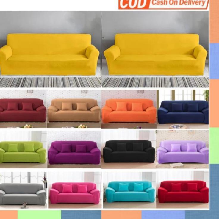 ☀ COVER SOFA SEATER SARUNG KURSI ELASTIS SARUNG SOFA SEATER 1 2 3 4 COVER SOFA L SIKU SUDUT TAMU ►