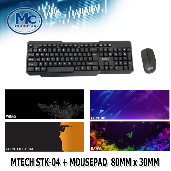 KEYBOARD MOUSE PLUS MOUSEPAD RGB KARAKTER GAMING