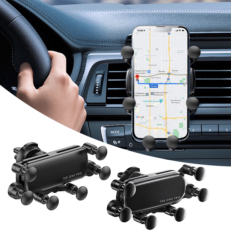 Universal Aksesoris Otomatis Gravitasi Nyaman Dudukan Ponsel Mobil Dengan Enam Titik Mendukung Ventilasi Udara Otomatis Klip Mount Holder Smartphone GPS Penyangga Berdiri Dapat Dilepas