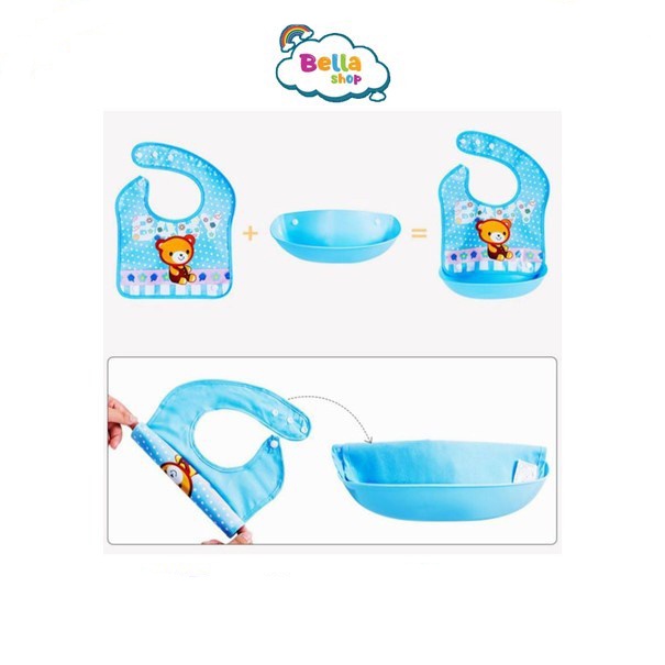 BEBELLE BIB / SLABBER SILIKON PLASTIK / CELEMEK MAKAN WATERPROOF / SLABBER SILIKON BAYI