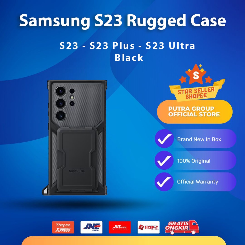 Casing Samsung Galaxy S23 S23+ S23 Ultra Slim Rugged Gadget Case Black