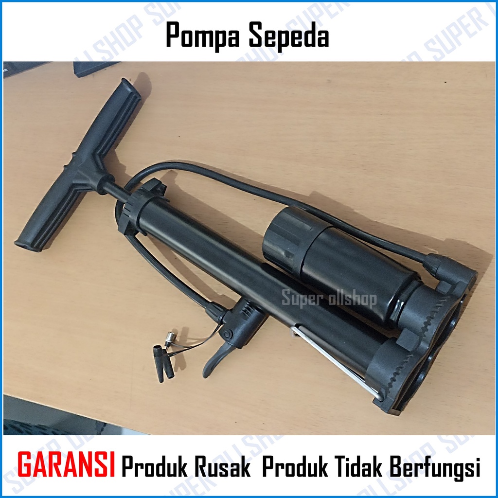 Pompa Angin Mini / Pompa Ban Motor / Pompa Ban Tabung Meter Sepeda Motor Mobil Manual Hidrolik Lengkap Kompaan Angin Kompa Tangan