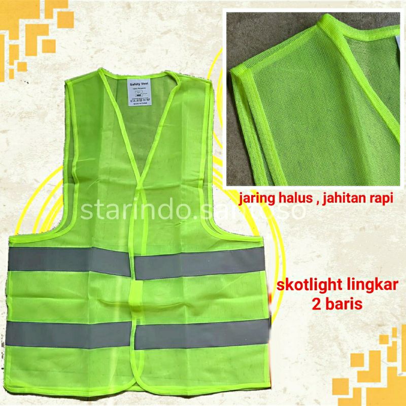 ROMPI SAFETY jaring polyester skotlight silang jaket keamanan proyek outdoor