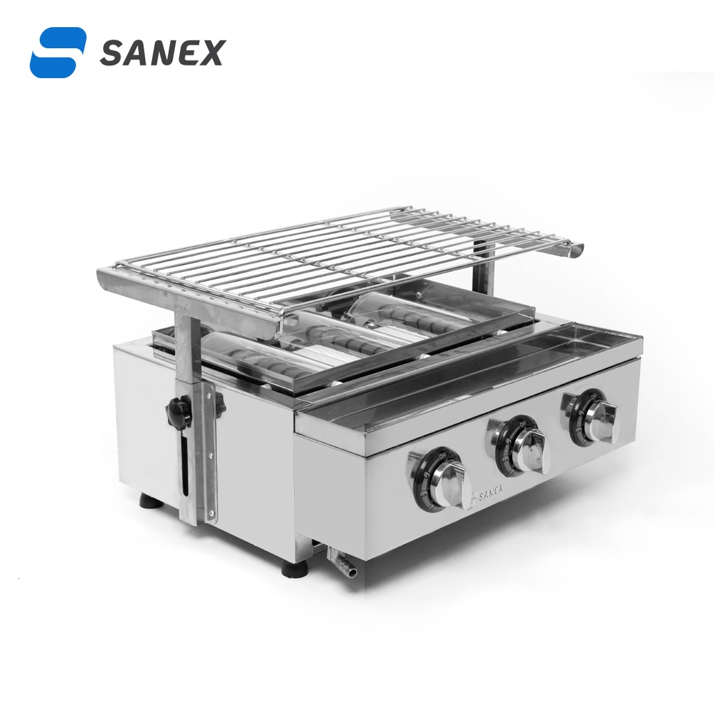 Sanex Kompor Gas Panggang 3 Tungku KP 03 Bakar Sosis BBQ Sate