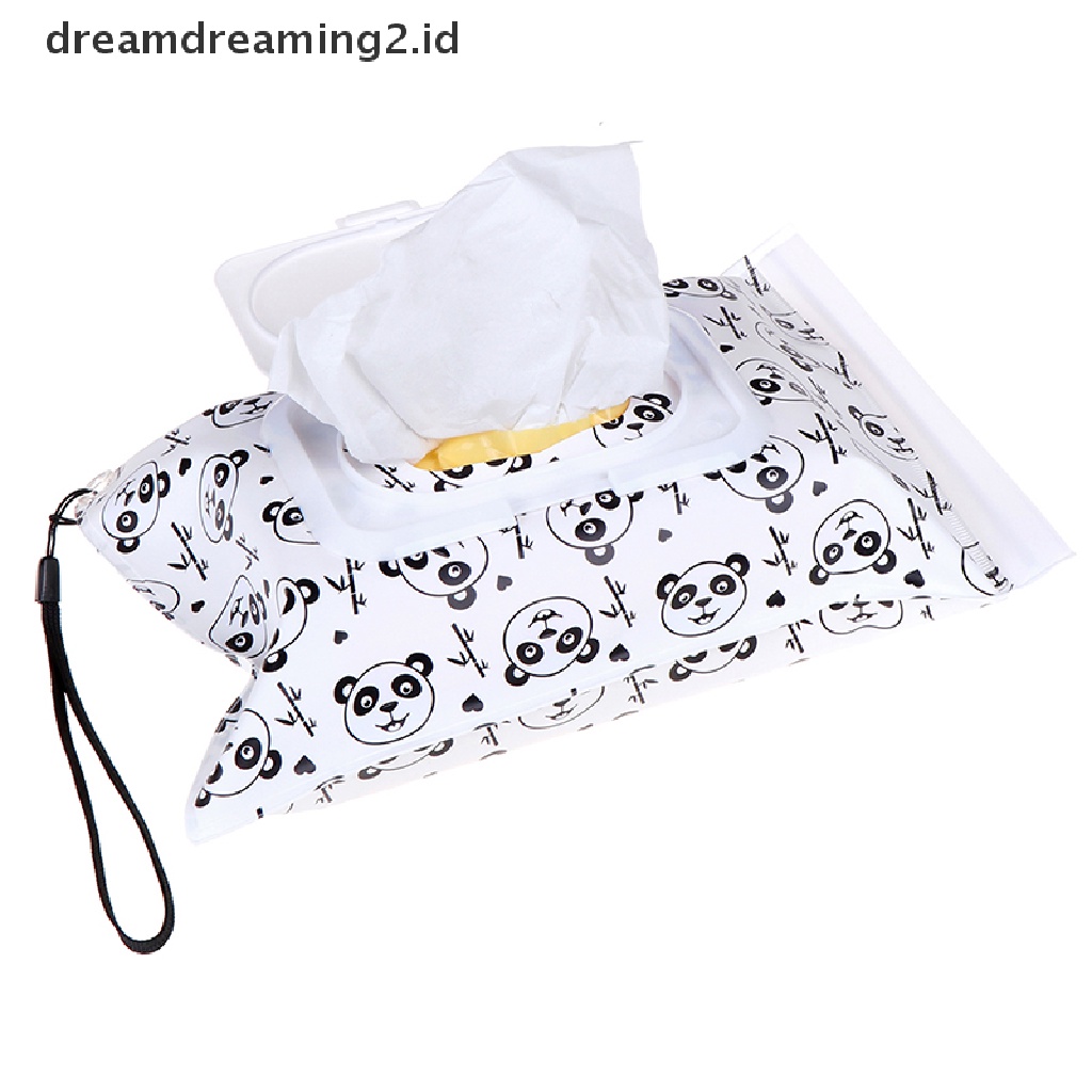 (dream) 16.5 * 23.5 cm EVA Wet Wipe Pouch Travel Wipes Bag Reusable Refillable Wet Wipe Bag.