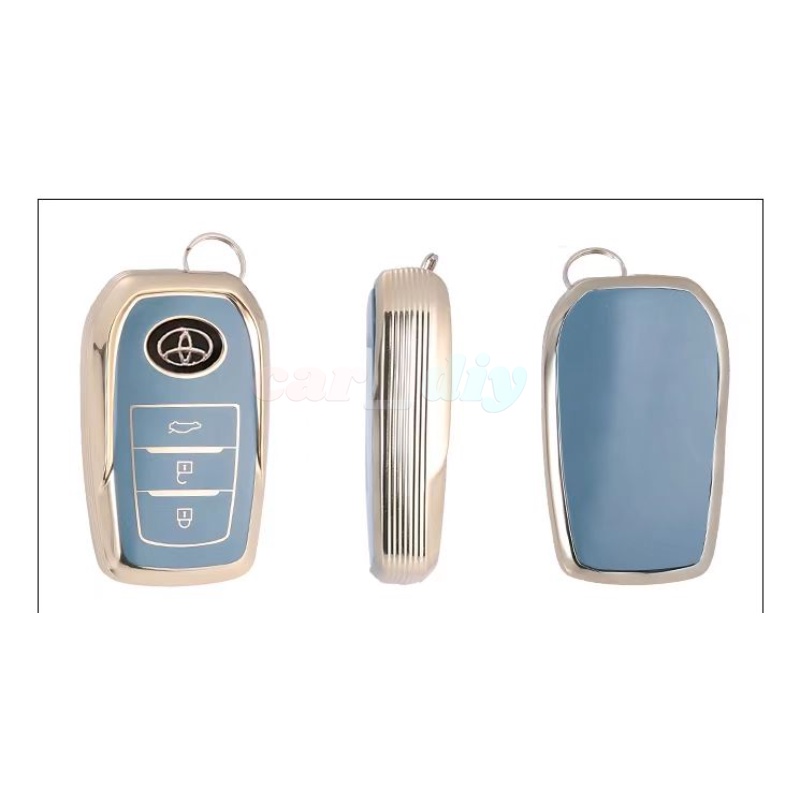 Totoyota Terlaku key cover Remote key case Dengan Rantai Fashion Kreatif Keyring Gift Vios Fortuner Innova CorollaYaris Altis Hiace Avanza Land Cruiser Hilux Camry Wigo RAV4 Revo