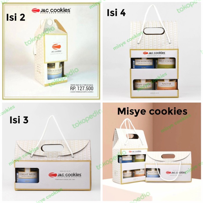 

(COD) paket Hampers/gift kue kering Lebaran J&C Cookies - Isi 2 + Ucapan