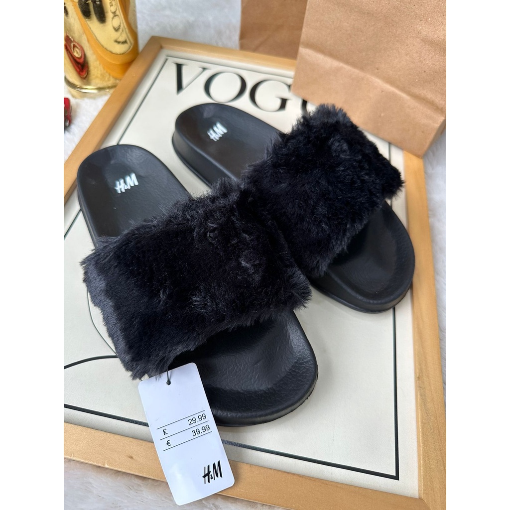 Furr sandals comfy dapat paperbag