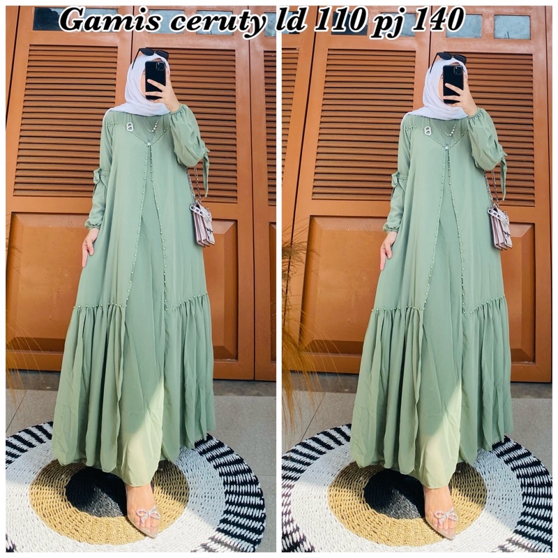 Gamis ceruty mutiara / gamis ceruty / gamis ceruty payet