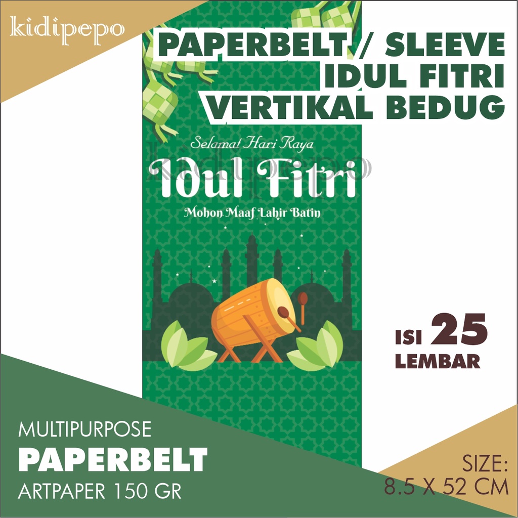 

PAPERBELT / SLEEVE IDUL FITRI VERTIKAL BEDUG - ISI 25 LEMBAR