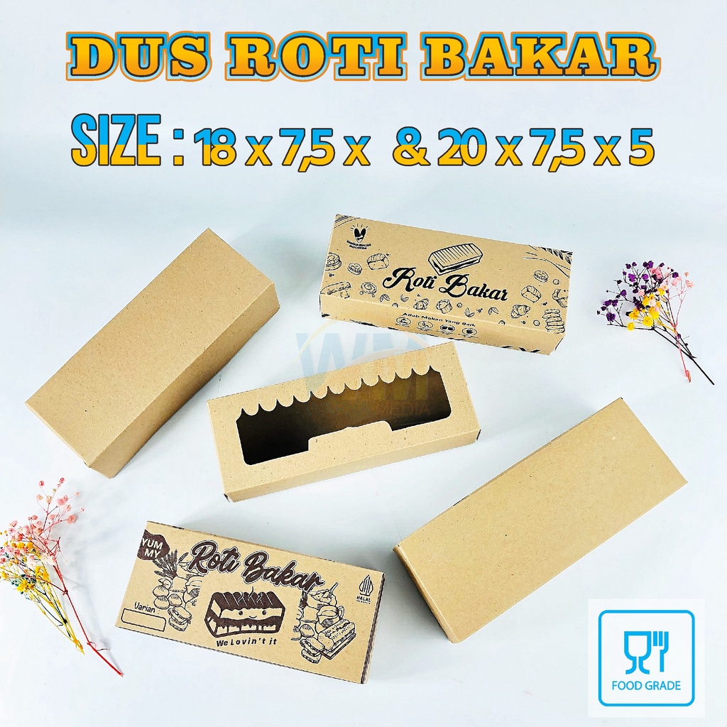 DUS BOX ROTI BAKAR BANDUNG / KOTAK KUE UKURAN 20 / DUS BOLU BROWNIES / BOX PISANG NUGGET / DUS KUE BOLEN / KRAFT BROWN / KEMASAN ROTI BAKAR / DUS ROTI BAKAR BANDUNG / KARDUS ROTI BAKAR BANDUNG / PACKAGING ROTI BAKAR / WADAH ROTI BAKAR / KOTAK ROTI BAKAR