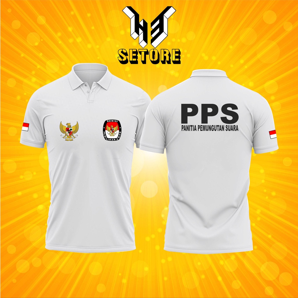 Telah Hadir - Poloshirt Kaos Polo PPS Panitia Pemungutan Suara SINGKATAN - Poloshirt PPS - Kaos PPS