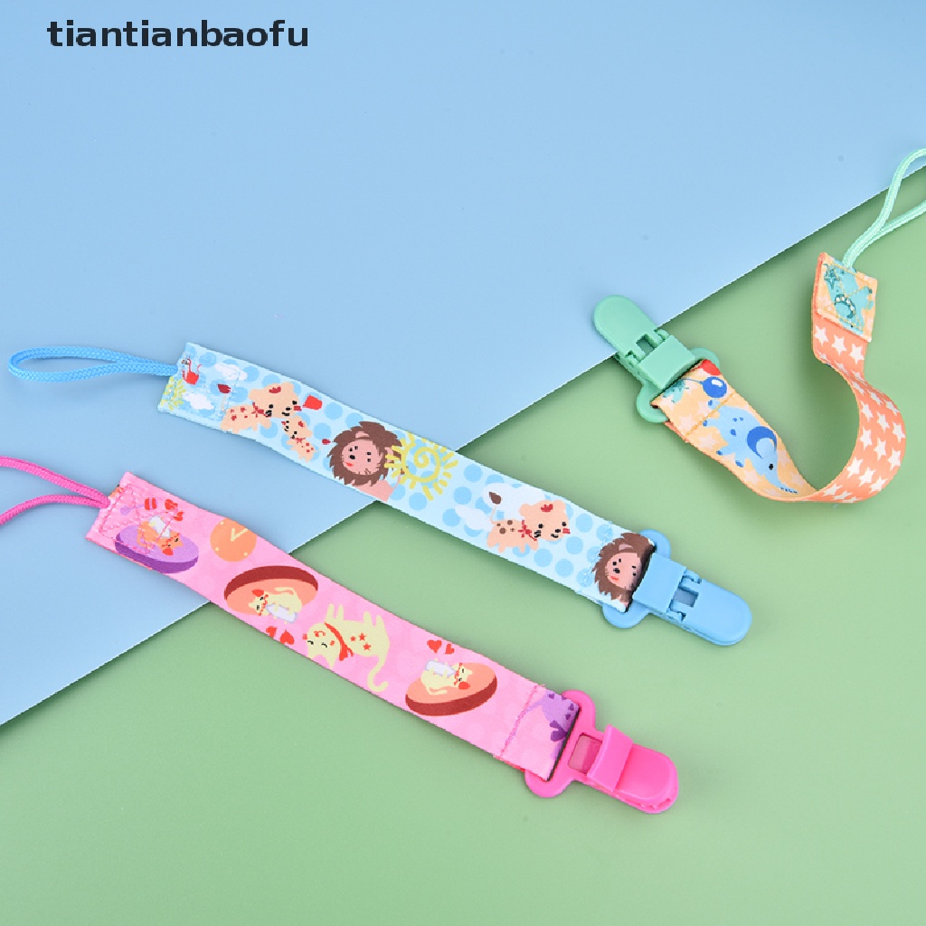 [tiantianbaofu] 3pcs/set Klip Dot Bayi Rantai Dummy Clip Nipple Holder Untuk Bayi Butik