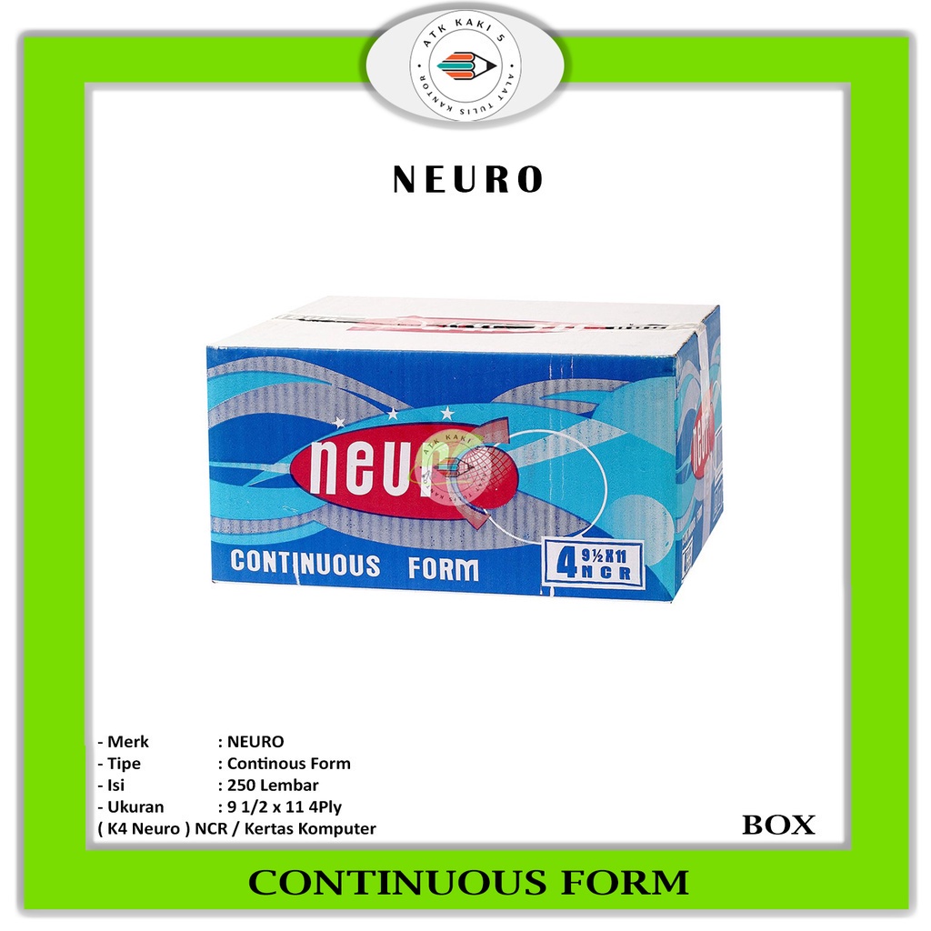 

NEURO - Continous Form 91/2 x 11 4 Ply ( K4 ) - Box