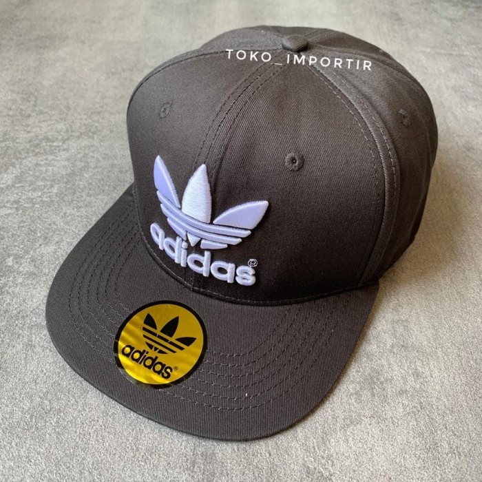 SALE -topi adidas snapback import Topi baseball pria wanita - Abu-abu  3.1.23