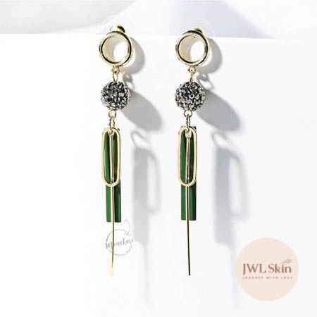 DARA Anting Tusuk Silver 925 Perak Gantung Panjang Drop Earring Needle