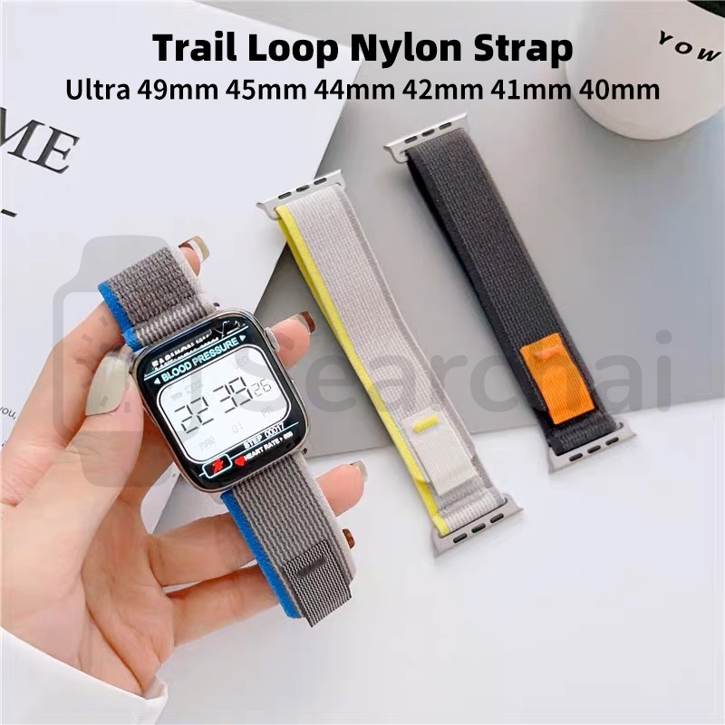 Trail Loop Nylon Strap for Smart Watch Ultra 49mm 45mm 44mm 42mm iWatch Series 8 7 Replacement Woven Strap Women Men