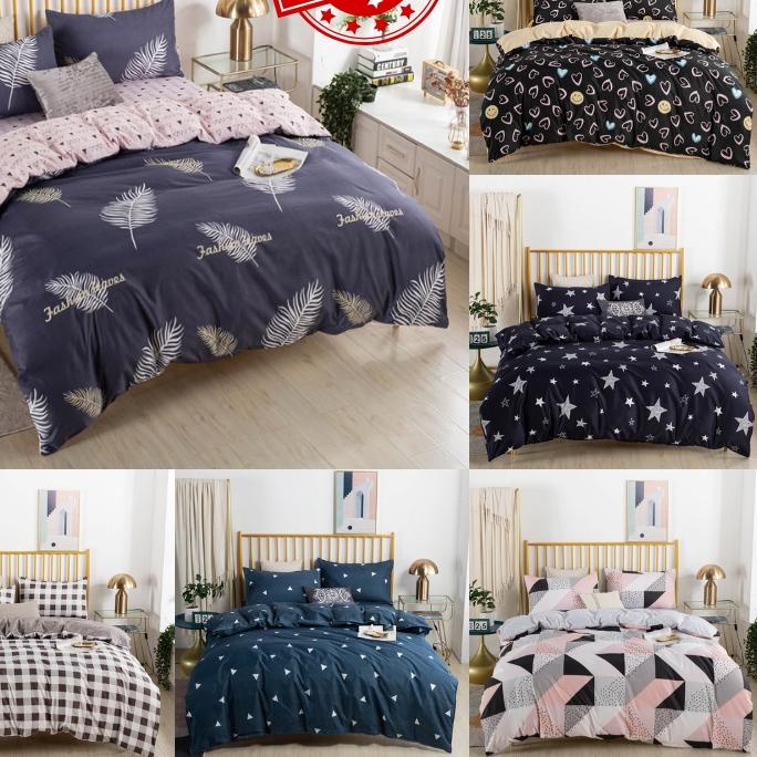 ☋ WEMARRY Sprei Katun Set Sarung Bedcover TANPA BUSA-Sarung SPREI-Sarung Bedcover // READY STOCK ➸