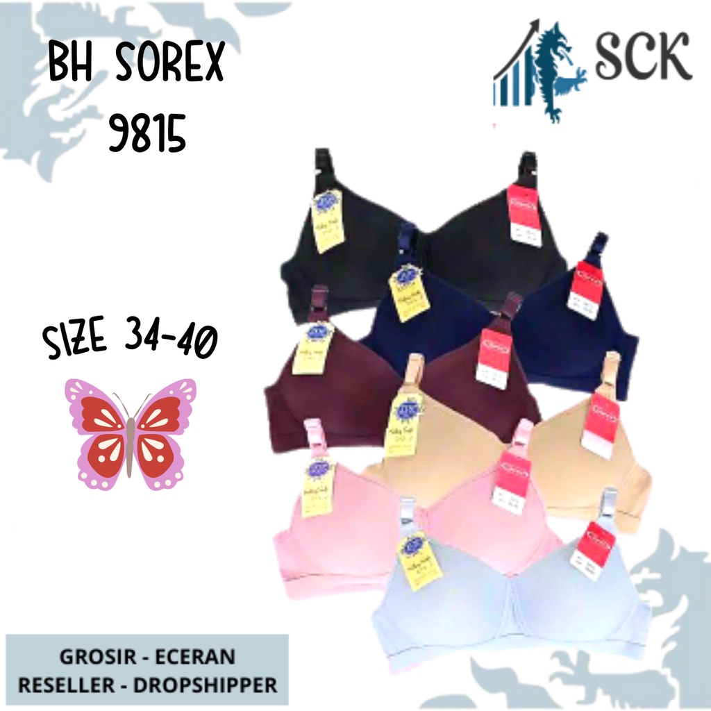 BH SOREX 9815 Busa Tipis Tanpa Kawat Super Soft / Pakaian Dalam Wanita busa tipis 9815 - sckmenwear GROSIR