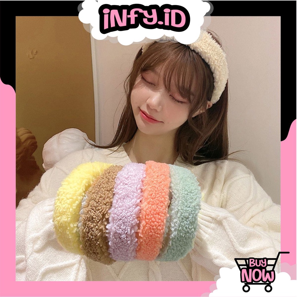 INFY - Bando Korea Bulu Lembut Fluffy &amp; Tebal Bando Korea Wool Lembut A075