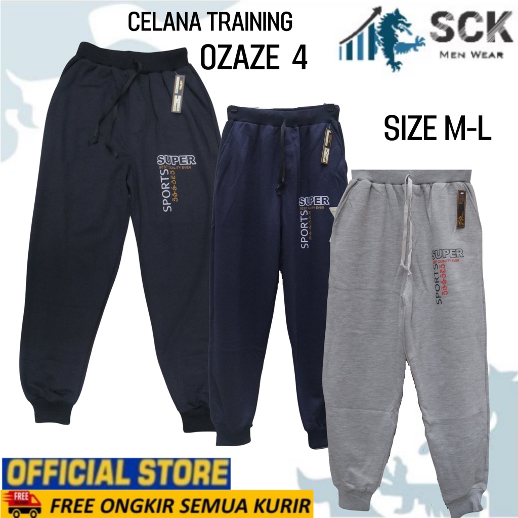 Celana Panjang Training Jogger Ozaze 1 2 3 4 5 Bawah Tidak Kerut / Celana Olahraga Jogging - sckmenwear GROSIR