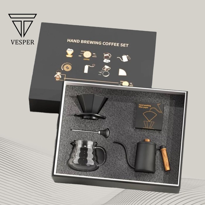 

(COD) hampers coffee manual brew set gift box souvenir paket set alat kopi - CMB WHITE