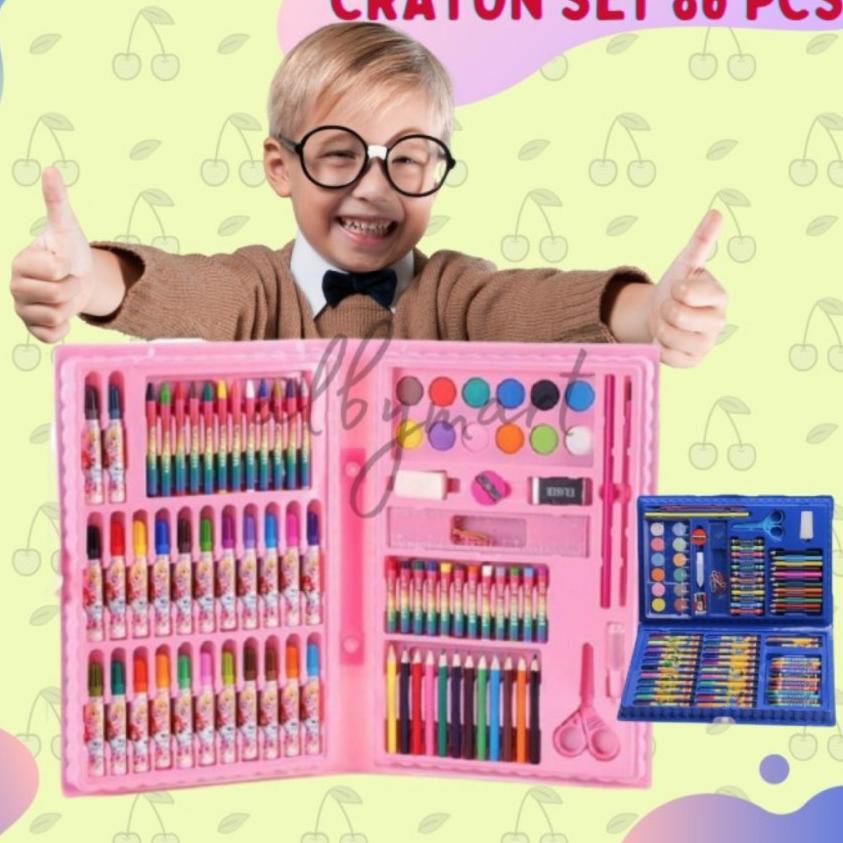 

Obral Laris Pensil Warna Crayon Set 86 Pcs Alat Lukis Menwarnai Gambar Set Kado Anak Gift Set Pensil Krayon Colouring Kids Set Stationery