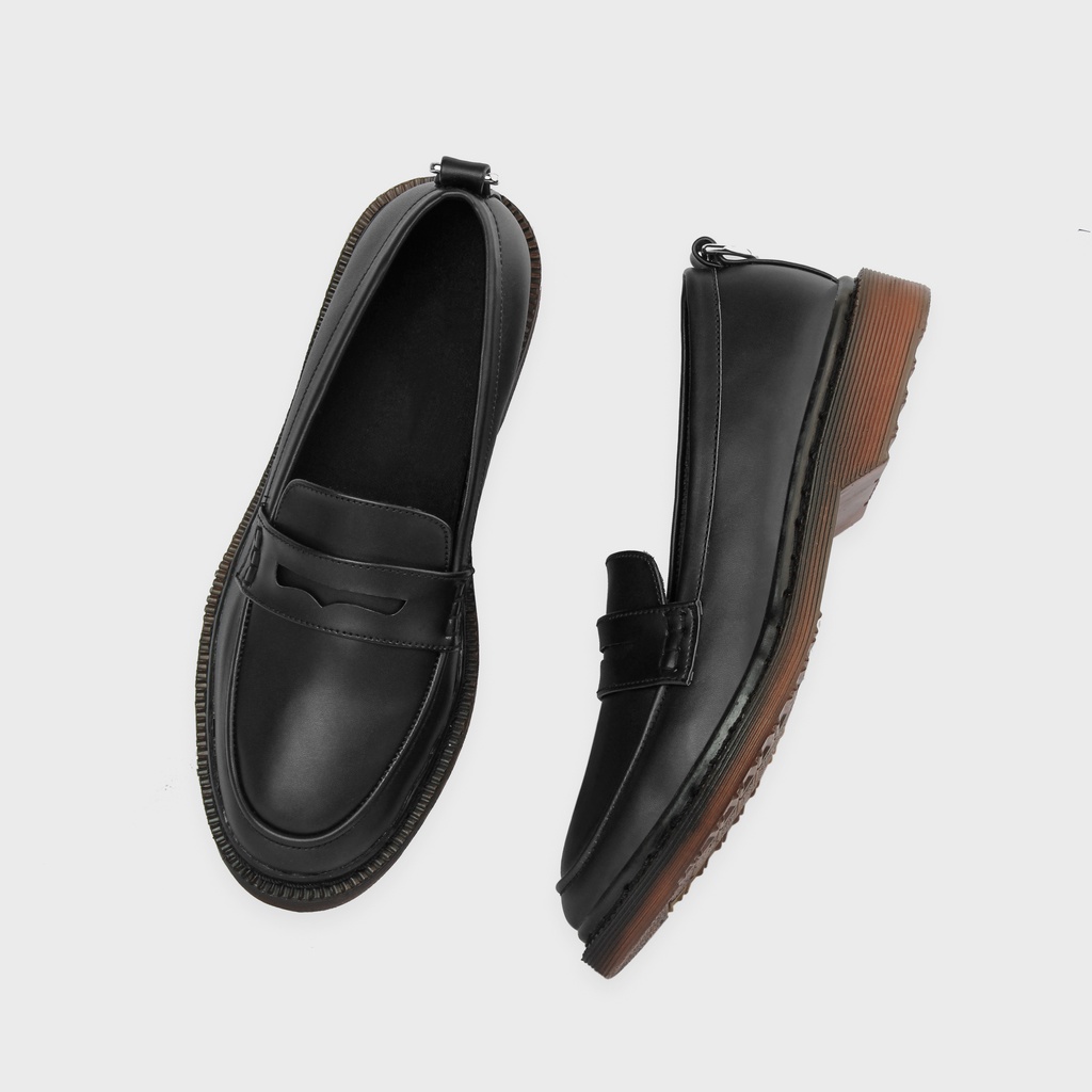 OC003 | Sepatu Slip On Hitam Tanpa Tali Loafers  Premium Pria Casual Kerja Formal Kantor Original Laki | FORIND Terraforma