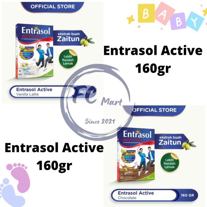 

Entrasol Active Coklat Vanilla Latte Susu Tulang 160gr