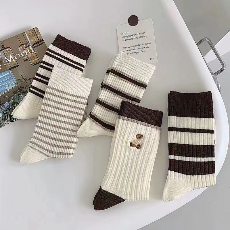 ⭐️𝐈𝐇𝐒 𝟗𝟐𝟑 𝐋𝐚𝐦𝐩𝐮𝐧𝐠⭐️Kaos Kaki Pria Wanita Panjang Setinggi Betis Motif Garis New Summer Socks