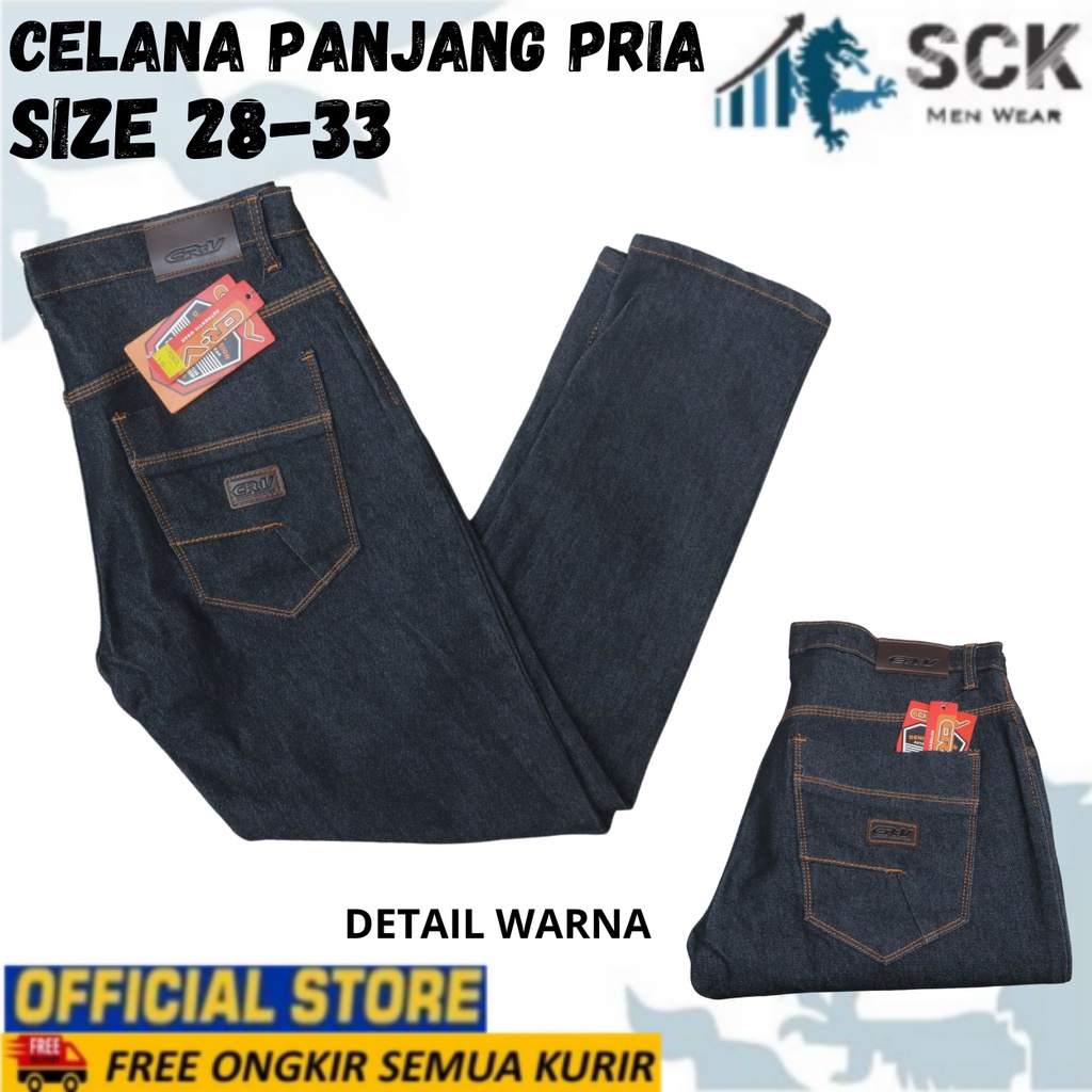 sck - Celana Jeans Pria CRV Slimfit Model Pensil Warna Garment 27-38 / Celana Denim Cowok Reguler Pria Murah - sckmenwear GROSIR